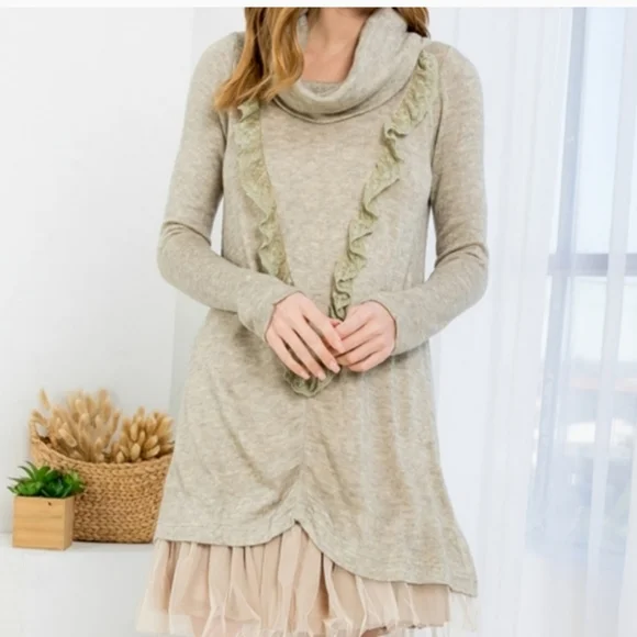Threads & Trends | Dresses | Ruffled Layered Knit Dress Handmade | Poshmark
